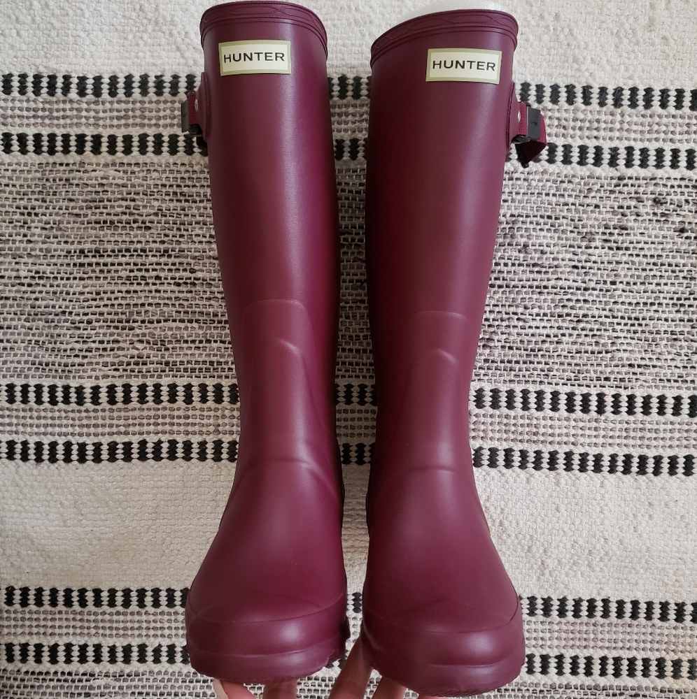 Hunter Orginal Matte Burgundy Rain Boots